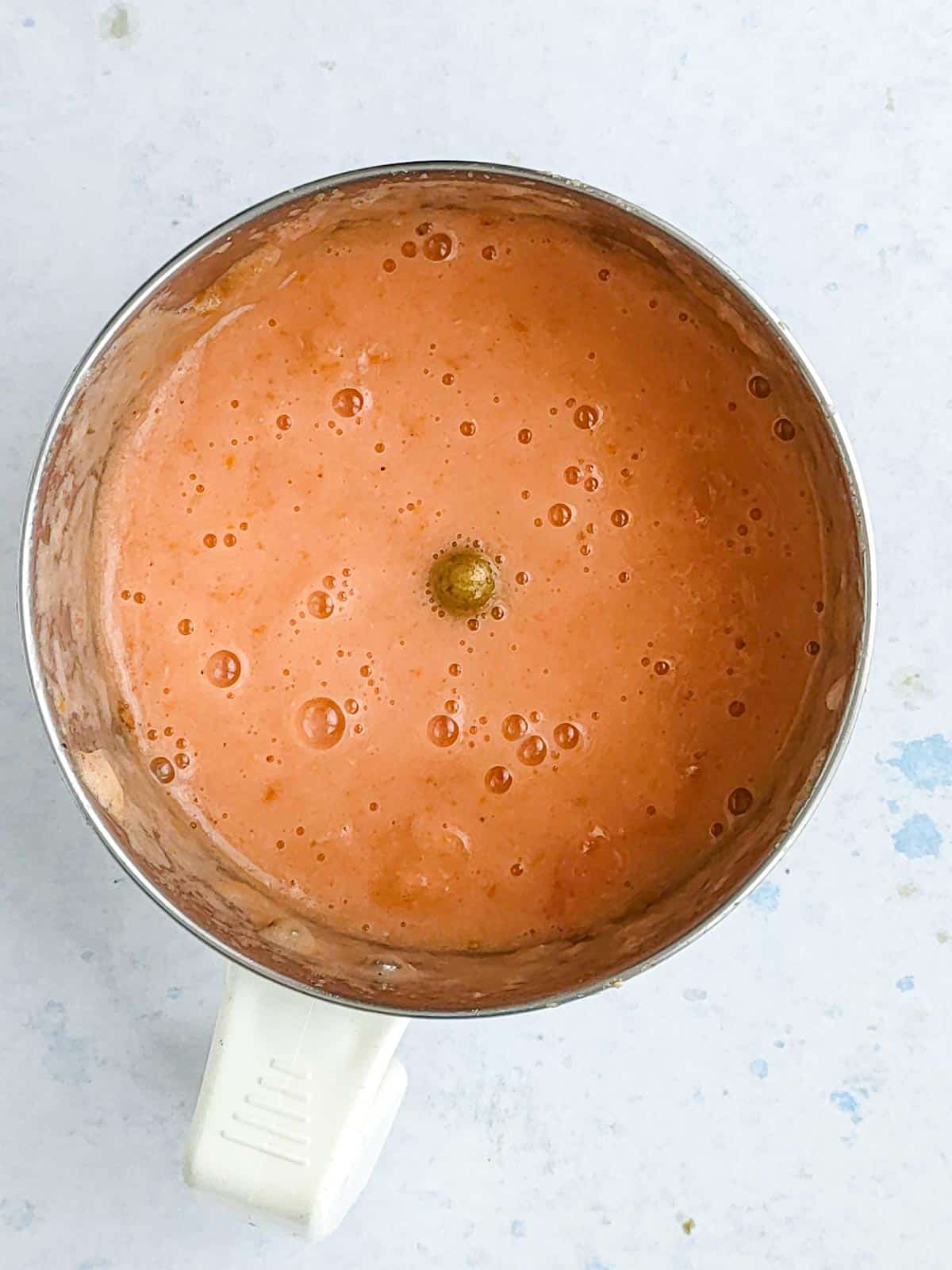 Tomato puree for creamy chana masala.