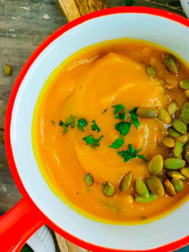 Whole Roasted Pumpkin Soup Without Cream
