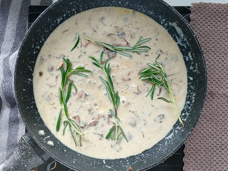 Easy Pan Seared Salmon With Mushroom Sauce - Go Healthy Ever After