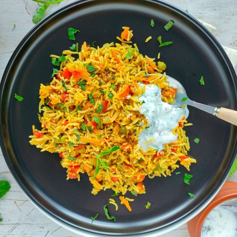 Easy Capsicum Rice For Beginners - Go Healthy Ever After